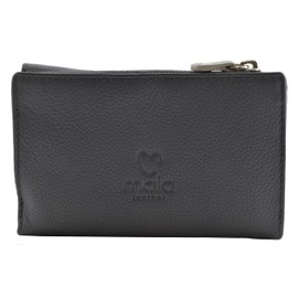 Mala Leather Best Friends Horses Tri Fold Purse RFID 3511-65 (Grey)