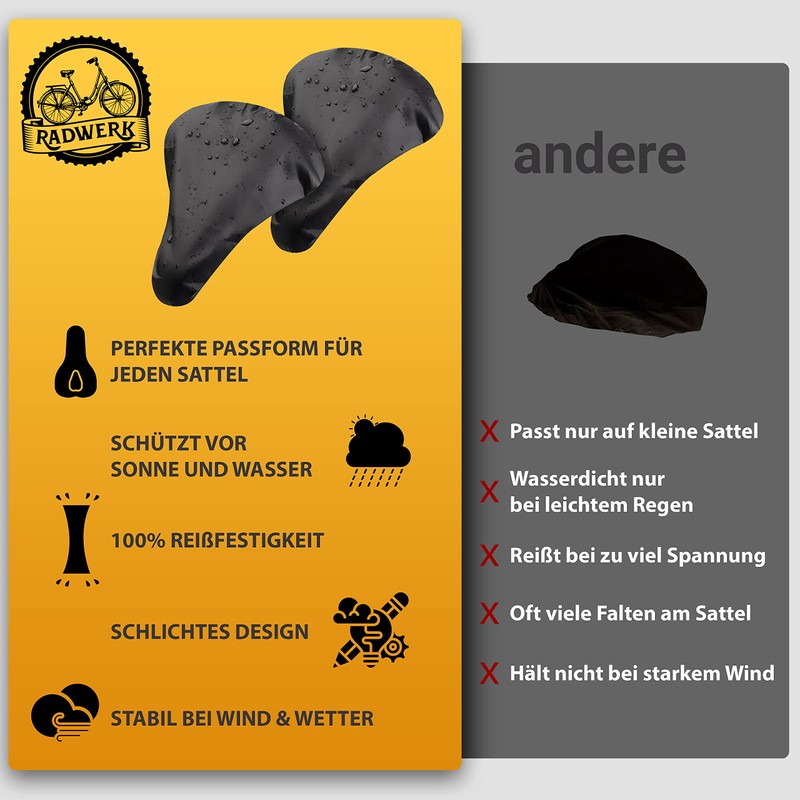 RADWERK® Saddle Cover (Set of 2) - Universal Fit for