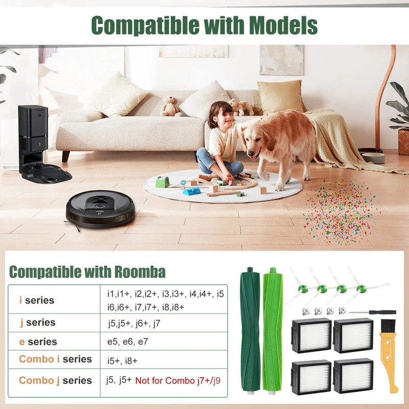 Replacement Parts Compatible with iRobot Roomba i7 i7+ i2 i3