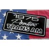 1975 Pontiac Trans Am License plate tag 75 Firebird T/A