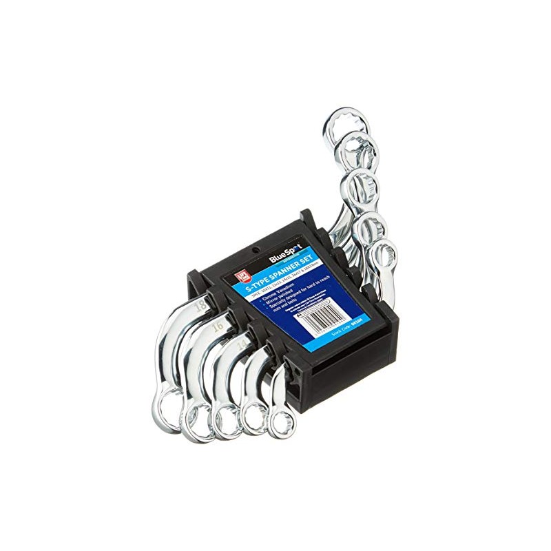 BlueSpot Metric S-Type Spanner Set 10-19mm (5 Pieces)