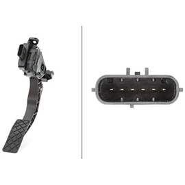 HELLA 009505701 Sensor, posición pedal - para vehic. dirección izquierda - Caja de cambios manual