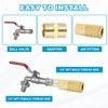 PATIKIL 1/4" x 1/4" Brass NPT Coupler, 2 Pack Female