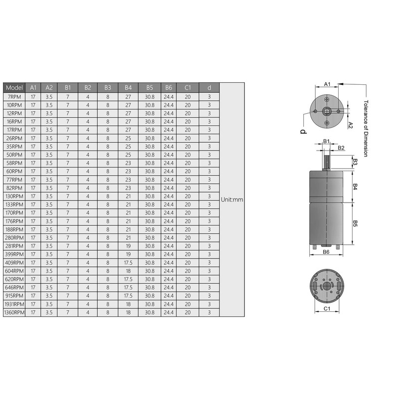 Heyiarbeit DC 12V 620RPM Gear Motor High Torque Electric Micro