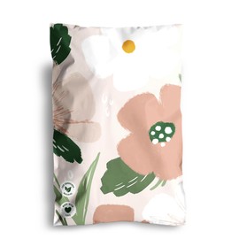 Impack Biodegradable Poly Mailers - Self Sealing Envelopes - Waterproof, Small Mailing Bags - Durable Material Packaging for Clothes & Accessories (Large Flowers, 25pack, 6x9 Inch)