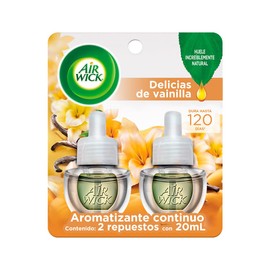 Air Wick® Aromatizante de Ambiente Eléctrico Delicias de Vainilla 2 Repuestos 20 mL c/u