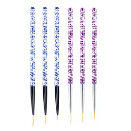 Kingsie Nail Art Brushes, Set of 6 Gel Nail Brushes, Fine Point, Nail Brush, Liner Brush, Gel Nail Brush, Manicure Tools