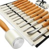 Nakyma Wood Carving Kit of 12 Wood Chisels with Canvas