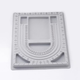 DanLingJewelry 1 Gray Bead Board 24x33cm Design Tray DIY Craft Tool for Beading Jewelry Making