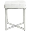 Carolina Classic Summer Vanity Bench White Chrome