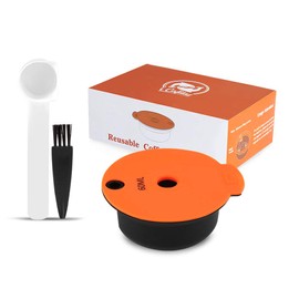i Cafilas 180ml Refillable Capsule for Bosch Tassimo Reusable Capsule + 1 Spoon + 1 Cleaning Brush