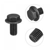 sourcing map M12x25mm Hex Serrated Flange Bolts 10.9 Grade Carbon