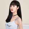 Deelfel Women's Choker, Black, Choker Ring, Round, Circular Choker, Collar,