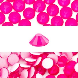 novani Novani 576 Pieces Flatback Rhinestones Glass Round Gems Neon-Rose Crystals for Nail Art DIY Crafts Clothes Shoes,SS30,6.4-6.6mm