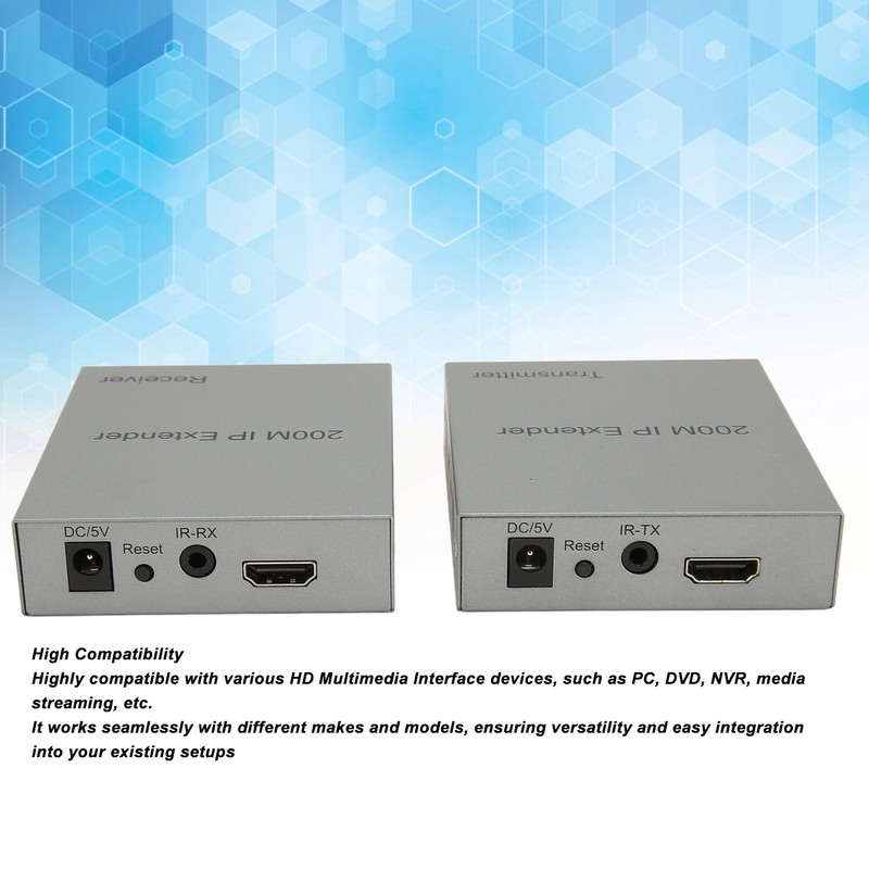 200m HD Multimedia Interface IP Extender 1080P Cat5e Cat6 Cat7
