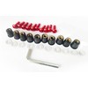 Set of 10 Anodised Motorcycle Aluminium Screws Hex Socket Rounded