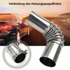 DYOUEN 25 mm Exhaust Pipe Angle Connector Stainless Steel Diesel