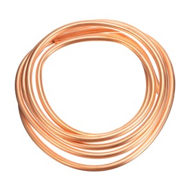 sourcing map Copper Tube 3/8'' OD x 9.8Ft 1/32" T Refrigeration Flexible Pipe Seamless Hollow Metal Soft for Air Conditioners Refrigerators and Other Equipment