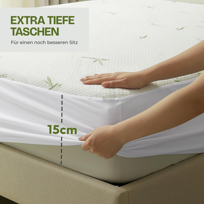 Waterproof Viscose Mattress Protector 100 x 200 x 30 cm,