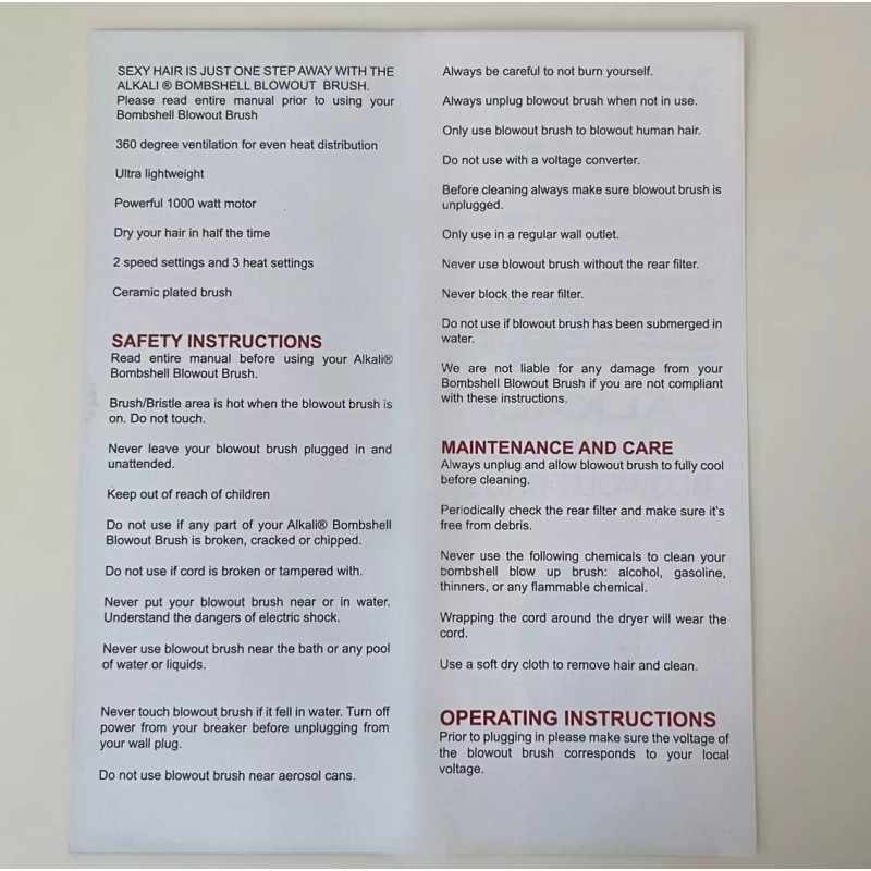 ALKALI BOMBSHELL BLOWOUT STRAIGHTENING BRUSH