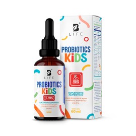 B Life probioticos 35 billones | 60 tomas 9 cepas | Sabor Cereza | Adicionado con Inulina y Bromelina. Kids Probiotics.