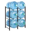 LIANTRAL 5 Gallon Water Bottle Holder, 3 Tiers Black Double
