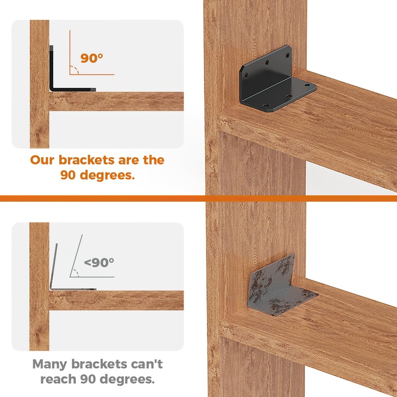 Wuno Shop 2"x4" Galvanized Corner Brace, 90 Degree Angle Iron