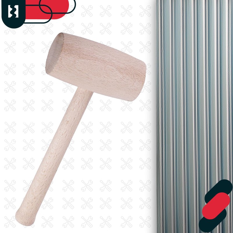 KOTARBAU® Wooden Hammer Diameter 65 mm for Carpenters Sheet Metal
