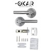 OKAR Heavy Duty Satin Nickel Door Handle Passage and Closet