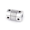 4pcs Aluminum Alloy Flexible Coupler Silver 3mm to 5mm Shaft