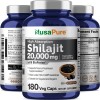 NusaPure Shilajit 20,000mg per Serving | 180 Veggie Caps |