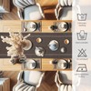 BAZIOE Linen Table Runner Brown Table Runner Washable Modern Table