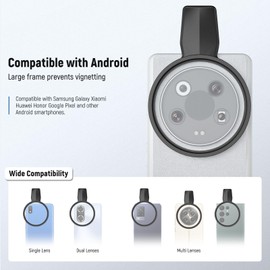 NEEWER 67mm Variable ND Filter Set Compatible with Android, 3 Pack Clip On CPL Circular Polarizing + ND2-32 + Black Mist Diffusion 1/4 Phone Camera Lens Filter Photography Accessories Kit, FL-B38