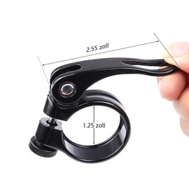 Dreamil Bicycle Seat Clamp with Quick Release Aluminium Seat Post Clamp 31.8 mm Tube Clamp Bicycle Seat Seat Clamp Mountain Bike Road Bike Seat Post (Black)