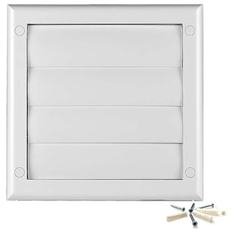 White Gravity Grille 100 mm / 4 inch External Ducting