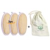 Jaunty Natural Loofah (3PC Pack) Sponge Exfoliating Body Scrubber Made