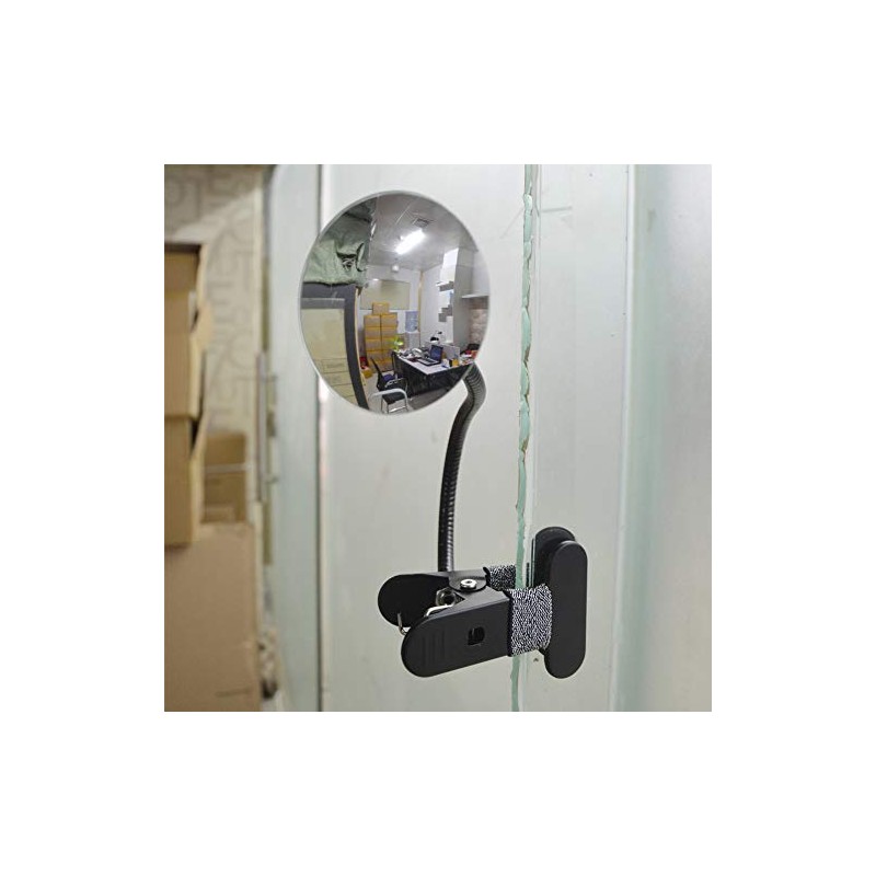 Ampper Clip On Security Mirror, Convex Cubicle Mirror for Personal