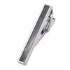Rockyu men's brand tie clip, stylish, mother-of-pearl, silver, simple, made