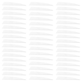 sourcing map Arrow Vanes Arrow Fletching 5" Shield Shape Turkey Feathers for Hunting DIY Shooting(White, Pack of 50)