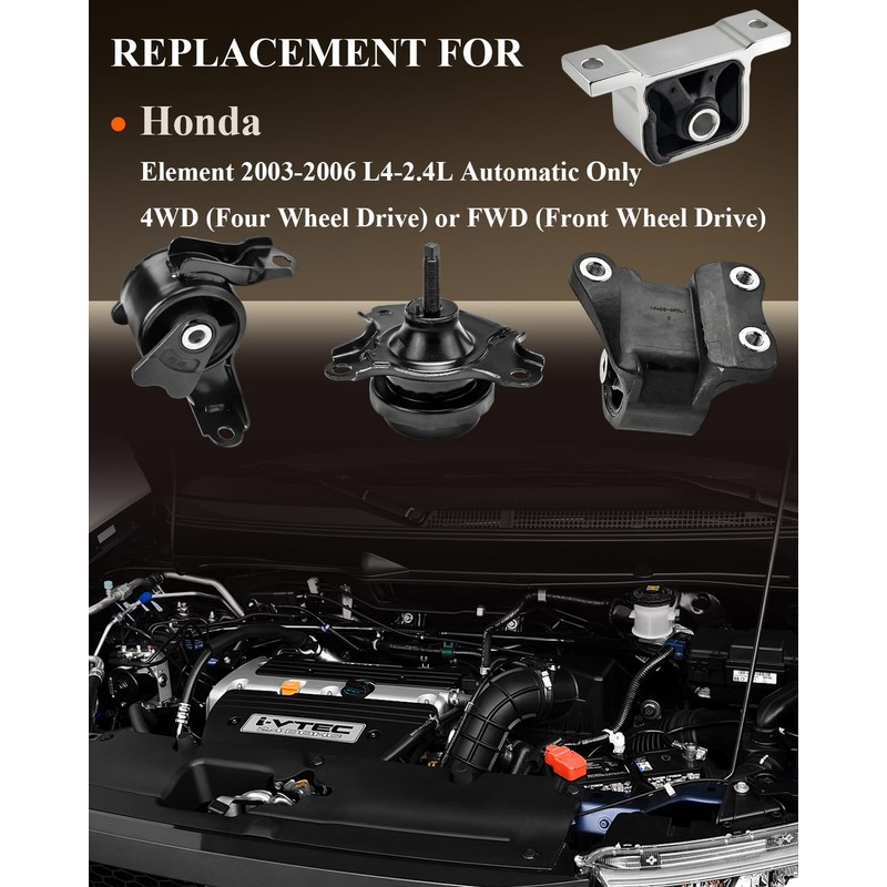 Set of 4 Engine Motor & Transmission Mount Kit Compatible