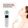 Hot Cold Face Massager Handheld Facial Vibration Massager Red Blue