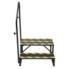 DYNAMI RV Stairs 2 Step Ladder, Steel Black Porch Steps