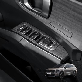 FUEISOF For Kia Sorento IV MQ4 2020-2024 Window Regulator Switch Frame Demolition (Wood Grain)