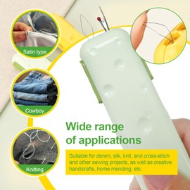 4 Stück Nadeleinfädler Einfädelhilfe für Nähnadeln 3 in 1 Einfädler Tragbare Nahttrenner Nahtauftrenner zum Nähen Basteln Ausbessern Zuhause (2 Farbe)