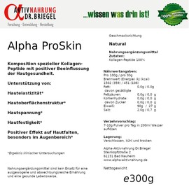 Alpha ProSkin AntiAgeing Bioactive Verisol Collagen Peptides 300 g