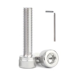 130pcs M3x25mm Hex Socket Head Cap Screws Bolts, 304 Stainless Steel 18-8,Bright Finish,Full Threads,Allen Socket Drive,with Hex Spanner