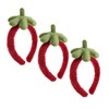 Baluue 3pcs Adorable Strawberry Hair Bands Wide Edge Headbands for