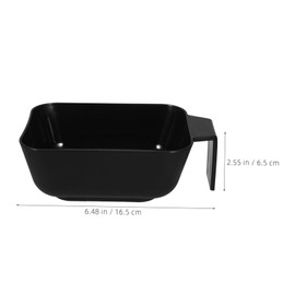 Healvian Professional Plastic Hair Coloring Bowl with Handle for Easy Tint Mixing Durable Reusable Hair Dye Bowl for Salon and Home Use Black