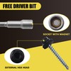 JEGONFRI 250pcs #10 x 1-1/2" Black Hex Head Self-Drilling Metal