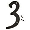 Hy-Ko 4” Classic Black Reflective Plastic House Number, Modern Raised